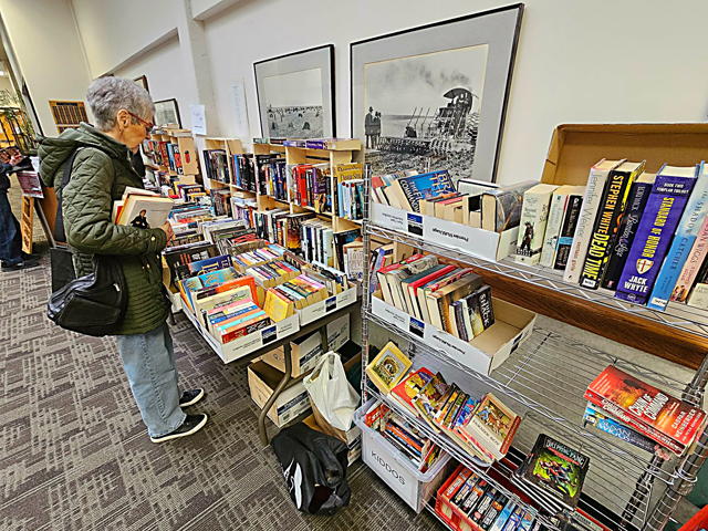 Friendly pace , full shelves : Nord - Bridge book sale returns