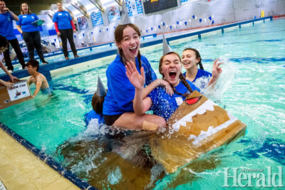 Cardboard boat races put teamwork and learning to the test